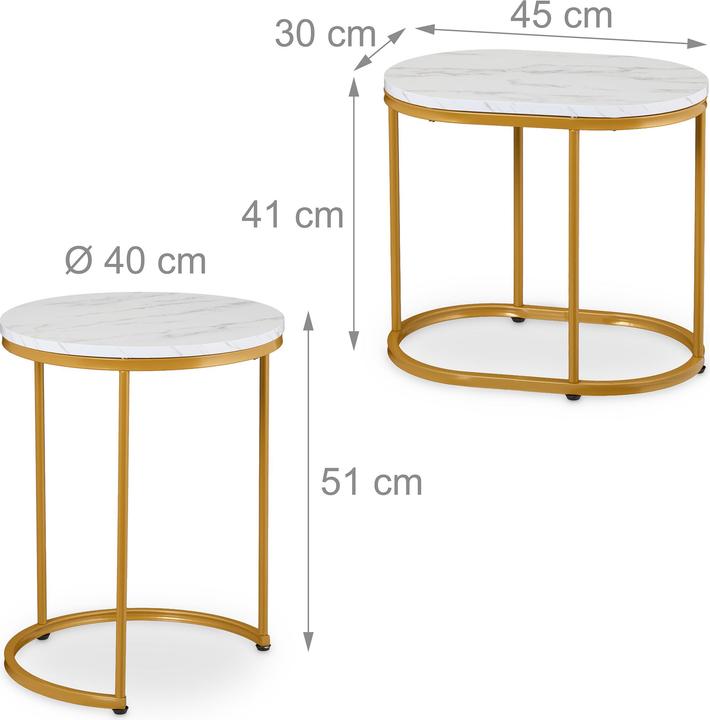 Actual product image Relaxdays 2-piece side table set