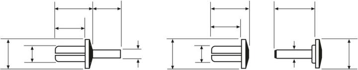 Actual product image HellermannTyton TY8P1-PA66-BK Expanding rivet 1 pc.