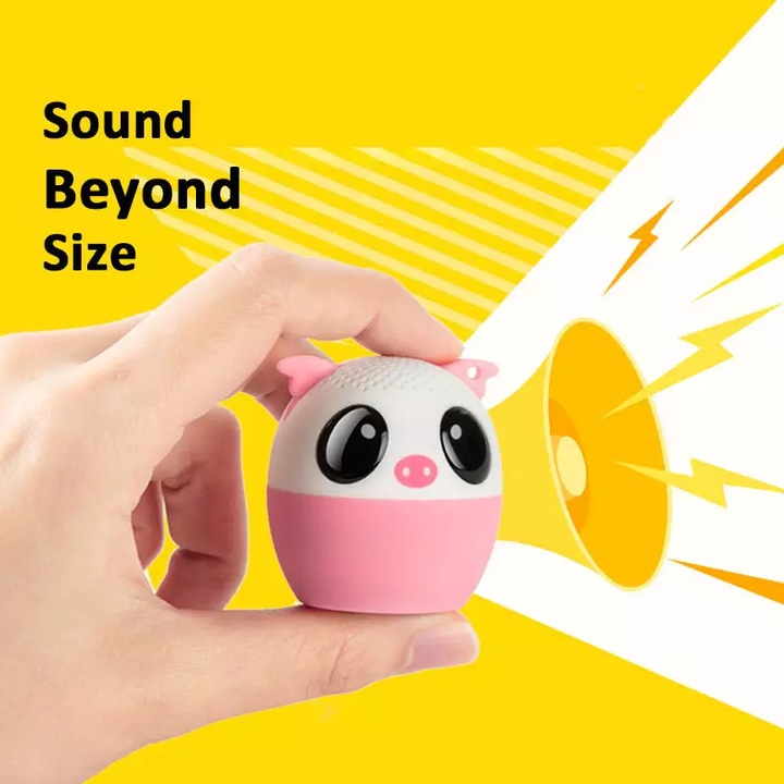 Actual product image PhoneLook Mini Speaker Speaker Lightweight Portable with Wireless Bluetooth in Animal Shape Panda Bear (2 h)