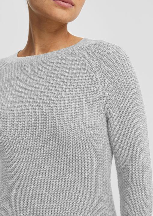 Produktbild s.Oliver Strickpullover Melierter Strickpullover mit Raglanärmeln (L)