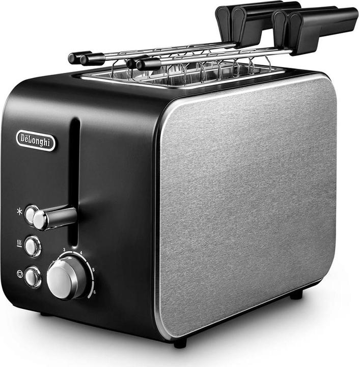 De'Longhi De?Longhi CTX 2203.BK 2-Scheiben-Toaster 550 W Schwarz, Silber