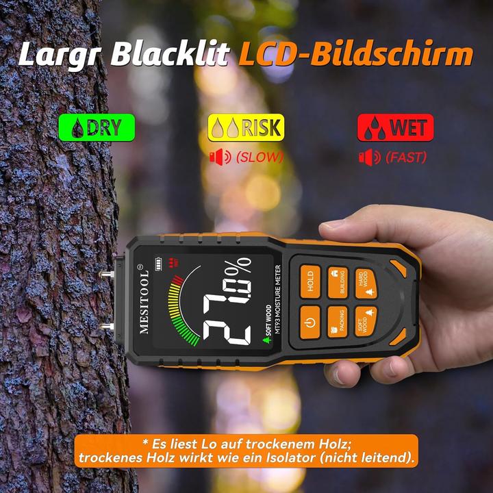 Produktbild Mesitool Holzfeuchtemessgerät mit LCD-Display
