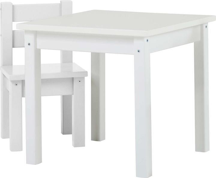 Hoppekids MADS children's set 1 table/1 chair, White (Child seating group)
