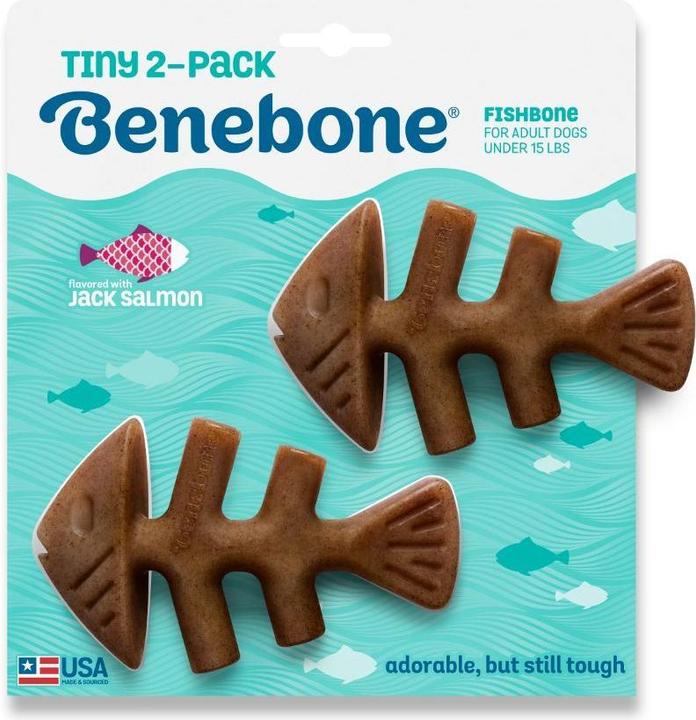 Produktbild Benebone Fishbone 2-Pack Mini 12cm - (81005421034) (Kauspielzeug Hund)