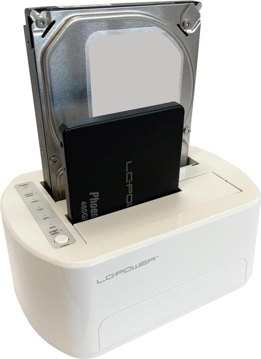 Actual product image LC-Power LC-DOCK-U3-VI USB3.2 1xHDD/SSD Docking 2.5/3.5 Whit retail (USB-C, 2 ports)