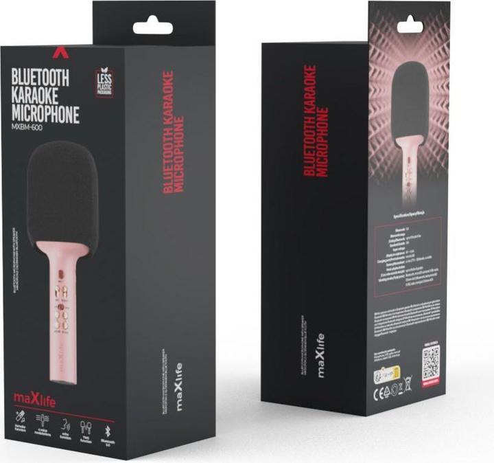Produktbild Maxlife Bluetooth-Mikrofon mit Lautsprecher MXBM-600 rosa