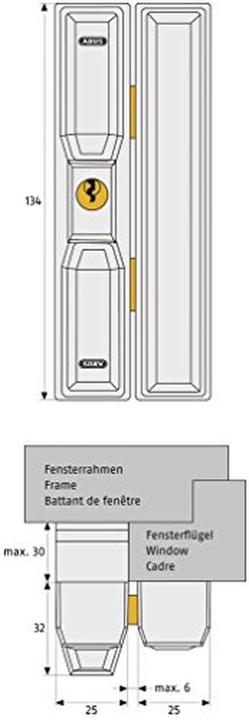 Produktbild Abus Fenster-Zusatzsicherung FTS 88
