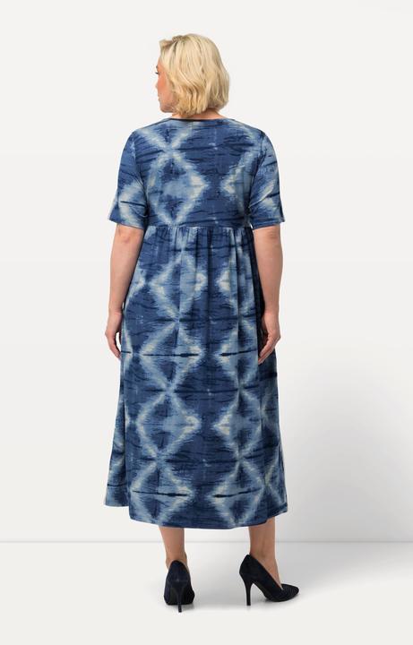 Immagine prodotto Ulla Popken Abito di jersey con stampa batik, scollo a girocollo, foro e mezze maniche (58)