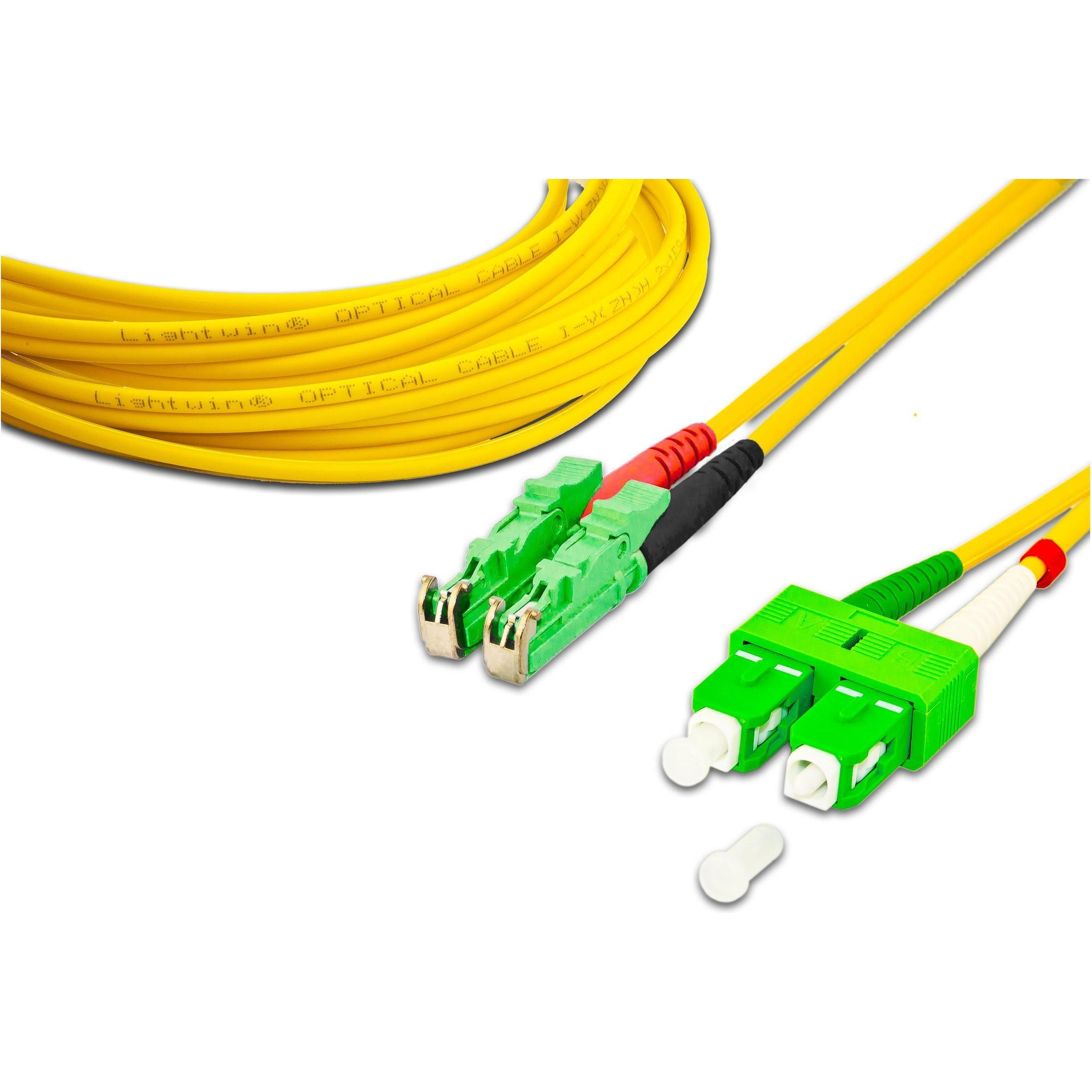 Lightwin LWL-Patchkabel LSH/APC-SC/APC, Singlemode, Duplex, 5m (UTP, CAT6, 5 m), Netzwerkkabel