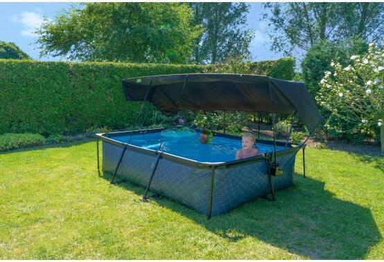Actual product image Exit Rectangular frame pool 300x200x65 cm with sunshade and filter pump (300 x 230 x 65 cm)