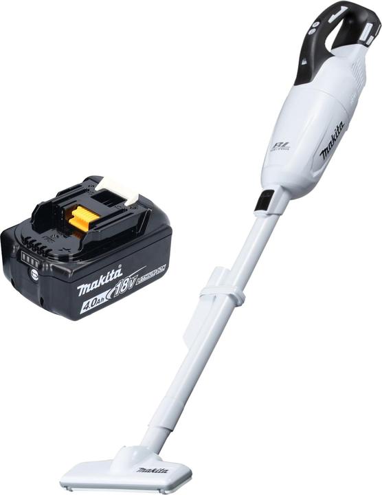 Makita DCL 281 FM1W Akku Staubsauger 18 V weiss Brushless + 1x Akku 4,0 Ah - ohne Ladegerät