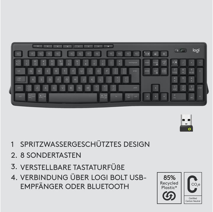 Actual product image Logitech MK370 Combo (CH, Wireless)