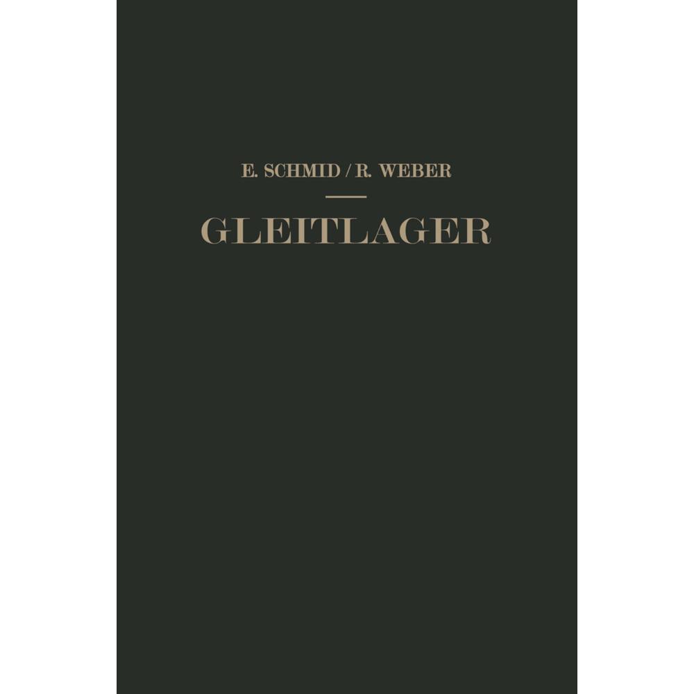 Thumbnail - Gleitlager, Fachbücher von Erich Schmid, Richard Weber