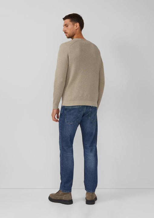 Produktbild s.Oliver Strickpullover Strickpullover mit Brusttasche und Druckknopf (XL)