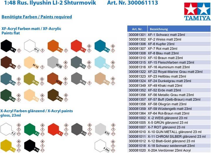Actual product image Tamiya Ilyushin IL-2 Shturmovik
