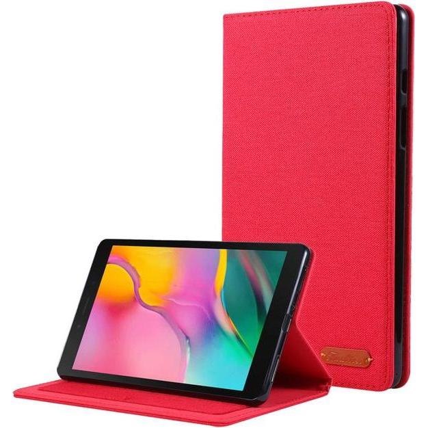 MU Classic Hülle aus Stoff/Kunstleder (Galaxy Tab A 8.0 (2019)), Tablet Hülle, Rot