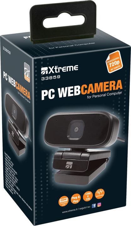 Productafbeelding Xtreme 33859 webcam 1280 x 720 Pixel USB Zwart (0.92 Mpx)