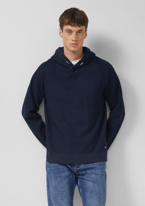 Produktbild s.Oliver Sweatshirt Strukturiertes Kapuzen-Sweatshirt mit Raglanärmeln (S)