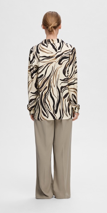 Actual product image Selected Femme Satin Print Hemd (40)