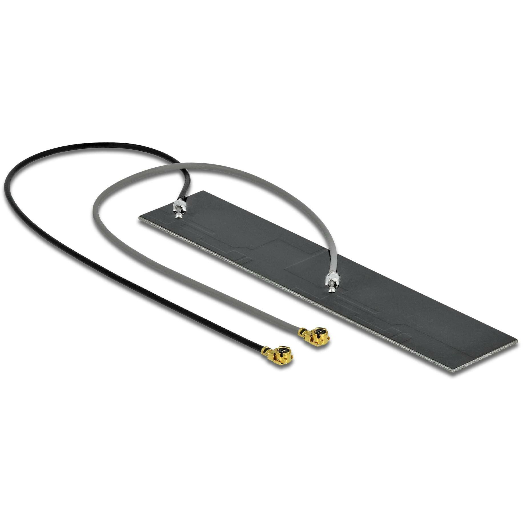 Delock WLAN-Antenne Dualband, 2xMHF-I/U.FL Klebemontage (WLAN), Netzwerkantenne