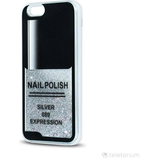 GreenGo Apple iPhone 7/ iPhone 8 Liquid Glitter TPU (Apple iPhone 7, Apple iPhone 8), Cover smartphone, Argento