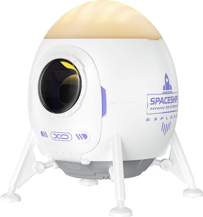 Actual product image xO projector LED CF38 star and galaxy with Bluetooth speaker white