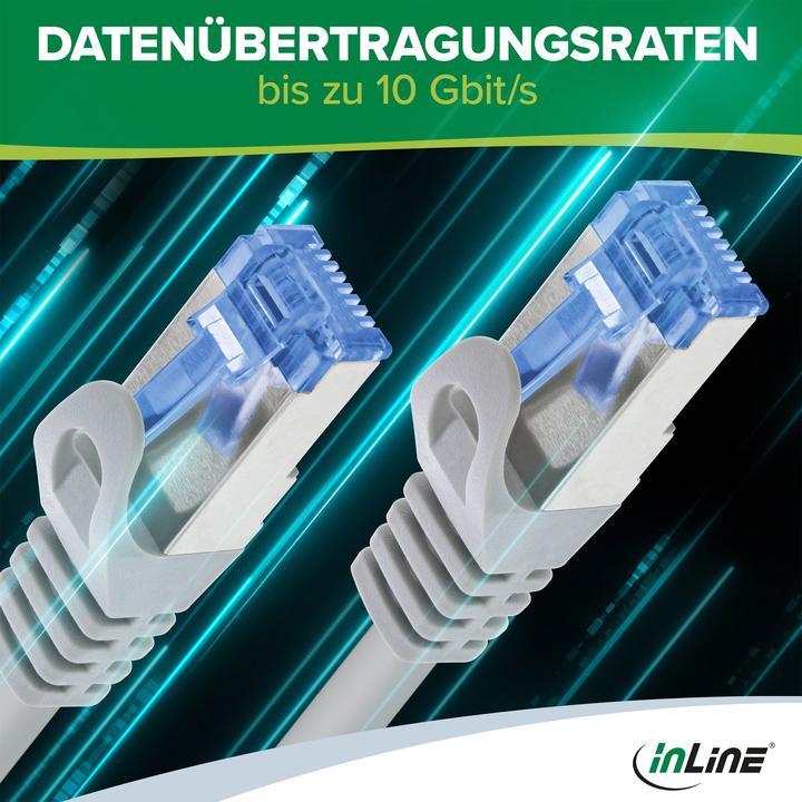 Produktbild InLine Netzwerkkabel (PiMF, S/FTP, CAT6a, 1 m)