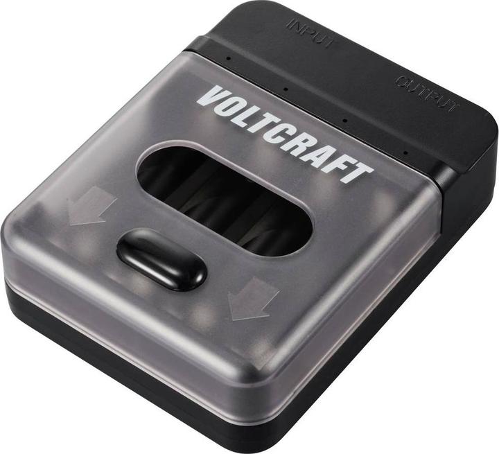 Image du produit Voltcraft VC-BC4-PB1 Chargeur et banque d'énergie 2en1 (1 pcs, Piles rechargeables + chargeur)