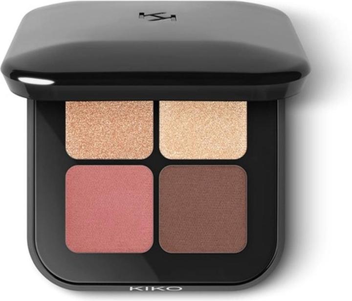 Produktbild KIKO Milano Bright Quartet Eyeshadow Palette mit vier gebackenen Lidschatten für nasse und trockene Anwendung