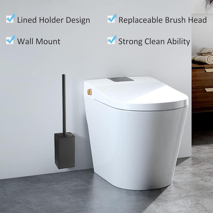 Image du produit Bgl Support mural pour brosse WC en noir