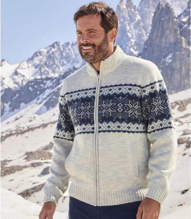 Produktbild Atlas For Men Strickjacke mit JacquardMuster und Fleecefutter (5XL)
