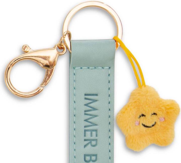 Actual product image Magni NICI Schlüsselanhänger Immer bei dir Kunstlederband mit Stern türkis 10cm