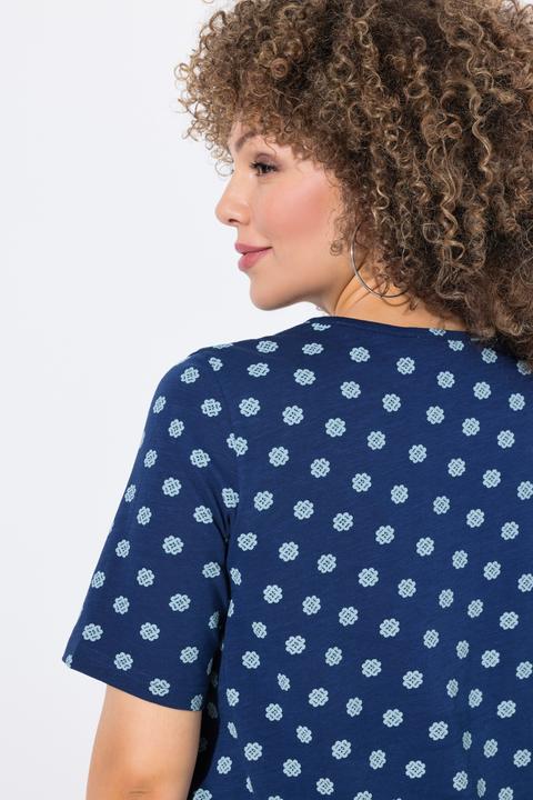 Produktbild Ulla Popken T-Shirt, Biesen, A-Linie, V-Ausschnitt, Halbarm (56)