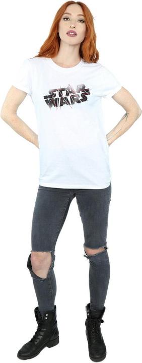 Actual product image Star Wars Womens/Ladies The Last Jedi Spray Logo Cotton Boyfriend T-Shirt (S)