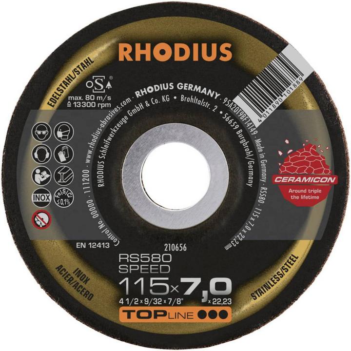 Actual product image Rhodius RS580 SPEED grinding wheel
