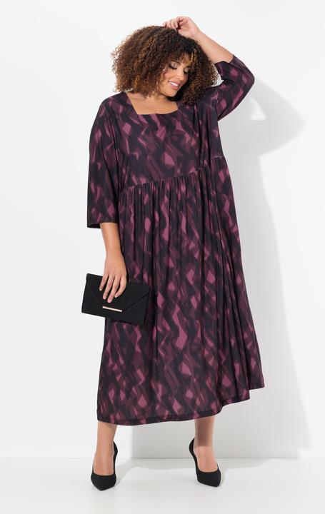 Produktbild Ulla Popken Jerseykleid, A-Linie, Alloverprint (46, 48)