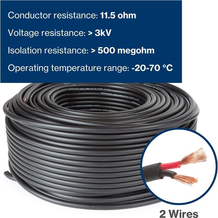 Image du produit Cables CÂBLE HAUT-PARLEUR - NOIR - 2 x 2.50 mm² - 100 m (100 m, 2.50 mm²² mm)