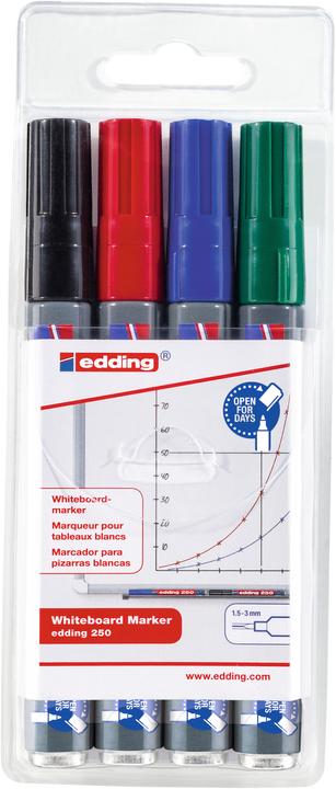 Edding 250 (Mehrfarbig, 3 mm, 4 x)