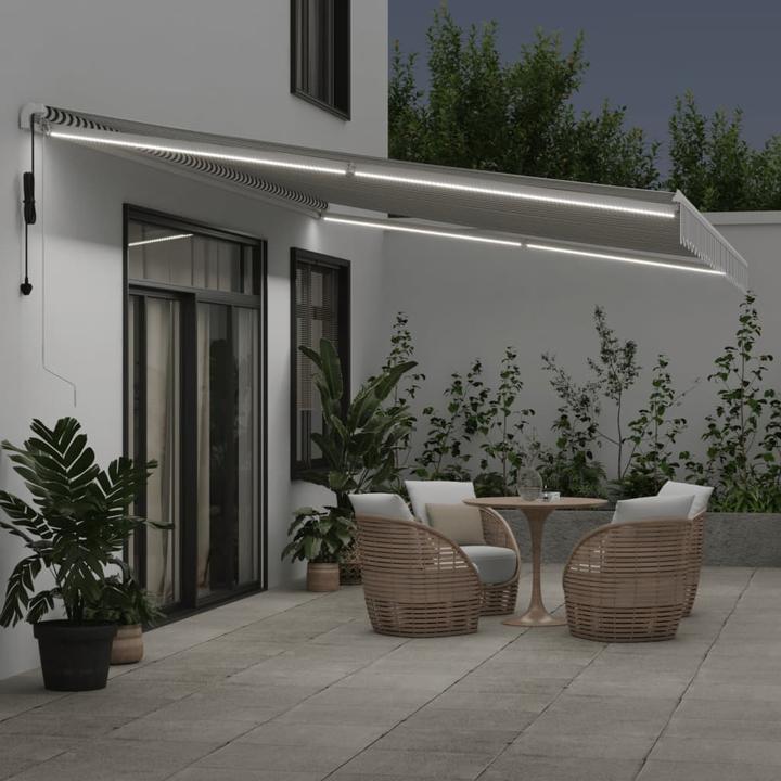 Produktbild vidaXL Markise Gelenkarmmarkise Sonnenmarkise Automatisch mit LED 600x350cm (6 m)