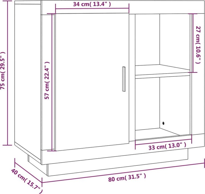 Image du produit VidaXL Cecelia (80 x 40 x 75 cm)