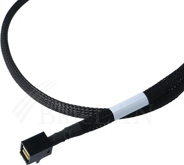 Actual product image BlueLAN internal MiniSAS Hybrid cable SFF-8643/4x SFF-8482 with power cable 50cm (50 cm)