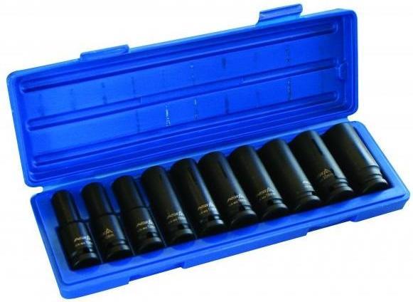 ASTAL Clés à chocs pneumatiques 1/2 pouce 10 pcs. longues