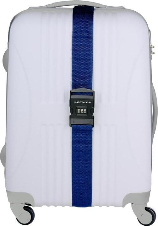 Image du produit Dunlop Koffergurt & Kammschloss (Sangles à bagage, Cadenas + étiquette pour bagage)