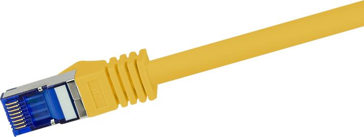 Actual product image LogiLink Patch cable Ultraflex, Cat.6A, S/FTP, 1.0 m, yellow (S/FTP, CAT6a, 1 m)
