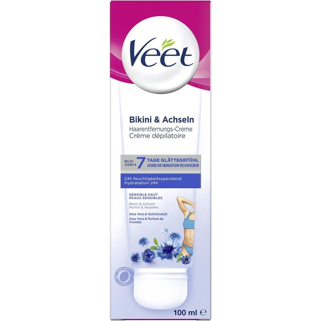 Veet, Crema + Cera depilatoria, Bikini e ascelle (100 ml, 1 x, 130 g)