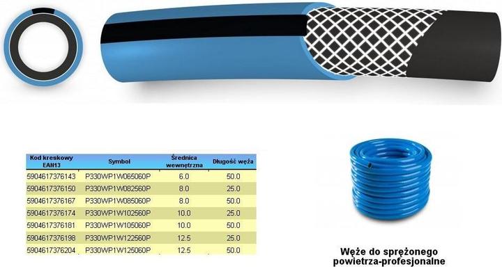 Immagine prodotto Poli Tubo aria COMPOUND FI = 12,5 mm x 50 m, BLU, PROFESSIONALE