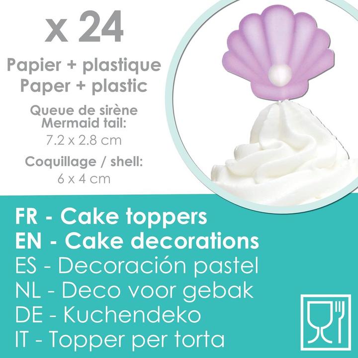 Produktbild ScrapCooking Cupcake-Förmchen - Meerjungfrau (24Stk)