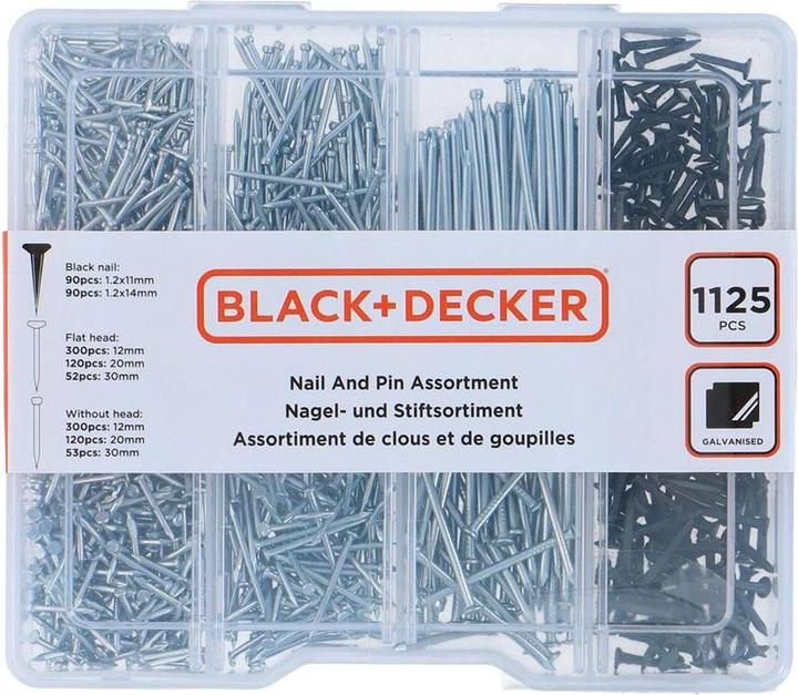 Produktbild Black & Decker Nagel-Sortiment (1125 Stk., 130 mm)
