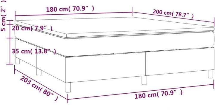 Immagine prodotto vidaXL Boxspringbett (180 x 200 cm)