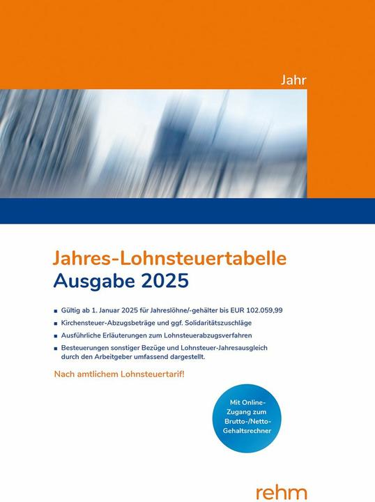 Actual product image Jahres-Lohnsteuertabelle 2025 (384 x)